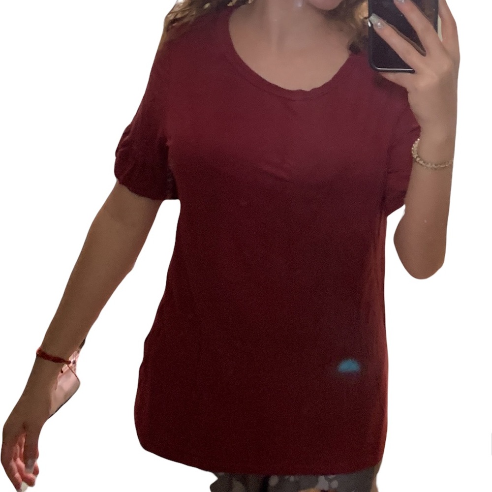 American Eagle Outfitters Burgundy  T-Shirt